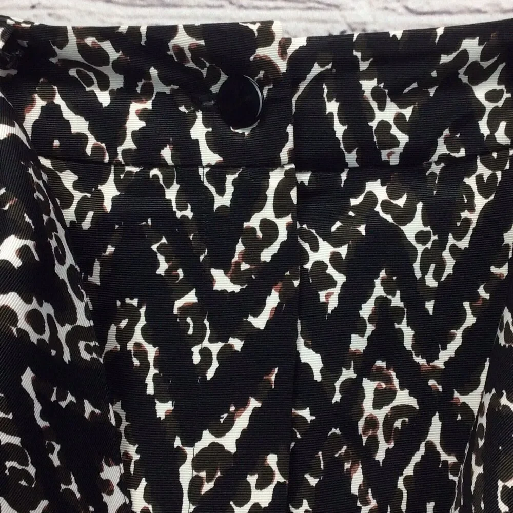 Marie Oliver Mini Pencil Skirt Women's Sz 4 Multicolor Patterned Belted Textured